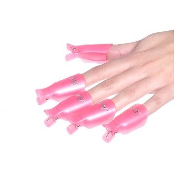 Зажим-прищепка для снятия искусственных покрытий уп/10шт (цвет в ассортименте)